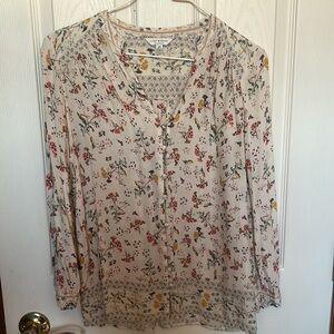 Lucky Brand Floral Women's Top - Cream